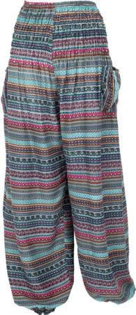 Guru-Shop Relaxhose Luftige Pluderhose, Sommerhose, Yogahose