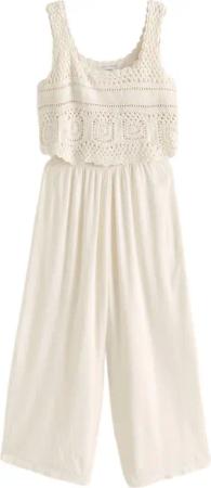 Next Jumpsuit Sommer-Jumpsuit mit Häkeltop, Petite