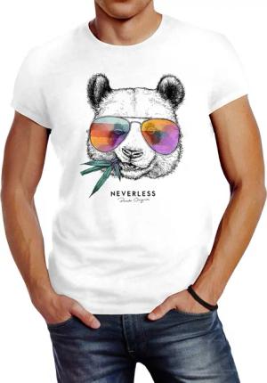 Neverless Print-Shirt Neverless® Herren T-Shirt Panda