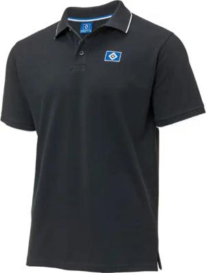 HSV Poloshirt "Logo" Schwarz