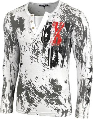 Baxboy Longshirt Langarmshirt mit trendigem All-Over