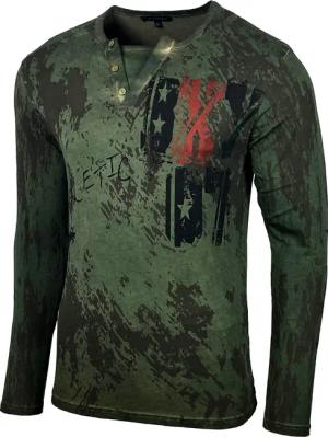 Baxboy Longshirt Langarmshirt mit trendigem All-Over