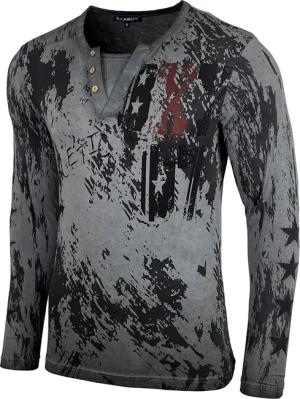 Baxboy Longshirt Langarmshirt mit trendigem All-Over