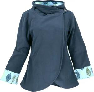 Guru-Shop Langjacke Fleece Cape Wickeljacke -