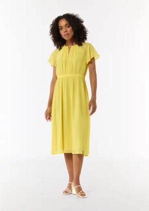 Comma Maxikleid Long-Shape-Kleid aus Chiffon mit