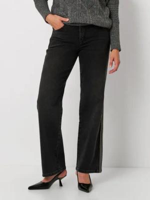 TONI Bootcut-Jeans Liv mit Galonstreifen