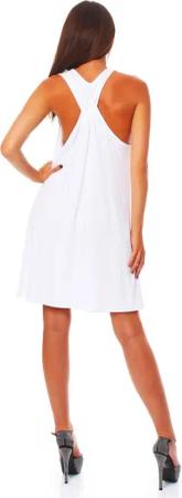 Mississhop Off-Shoulder-Kleid Minikleid mit überkreuzten Schlaufen
