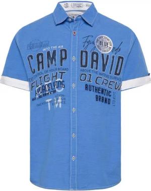 CAMP DAVID Kurzarmhemd mit Label-Stickereien