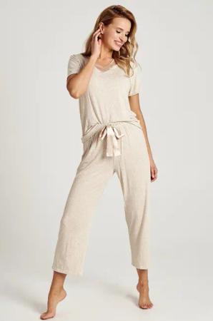 Mademoiselle Sommeil Pyjama Schlafanzug in cremefarben