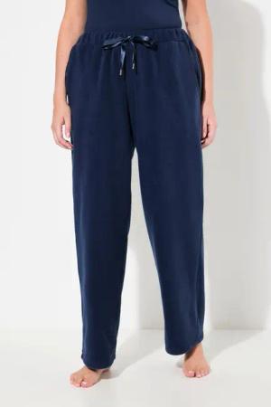 Ulla Popken Funktionshose Loungewear-Fleecehose gerades Bein