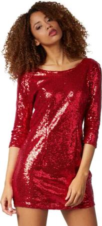 dressforfun Paillettenkleid Pailletten-Langarmkleid Figurbetontes Kleid in