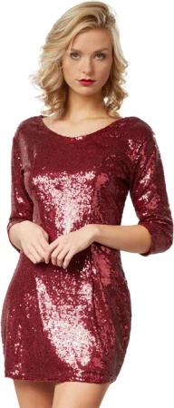 dressforfun Paillettenkleid Pailletten-Langarmkleid Figurbetontes Kleid in