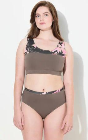 Ulla Popken Bustier Bustier Blätter Rundhals