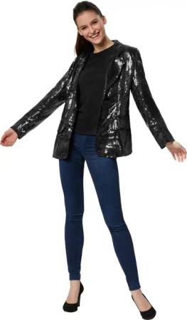 dressforfun Blouson Pailletten-Jackett Damen