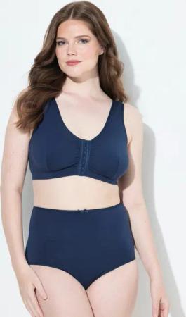 Ulla Popken Bustier Bustier Vorderverschluss Baumwoll-Qualität