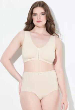 Ulla Popken Bustier Bustier Vorderverschluss Baumwoll-Qualität