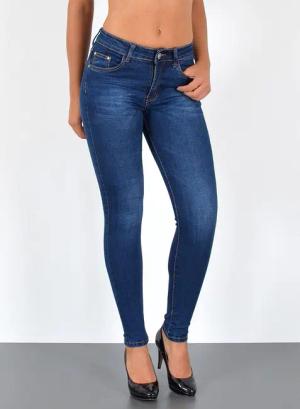 ESRA Skinny-fit-Jeans Damen Jeans Skinny Hose