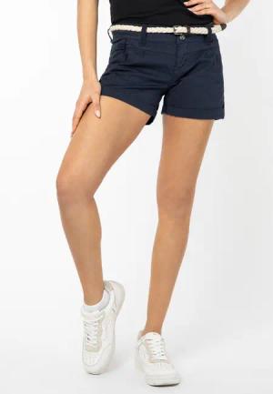 Eight2Nine Chinoshorts Shorts mit Flechtgürtel Sommerhose,