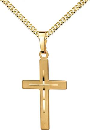 JEVELION Kreuzkette 333 Gold Anhänger mit