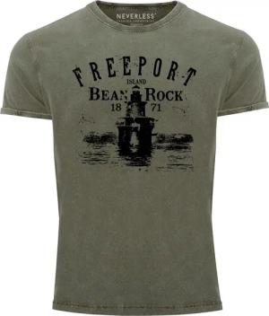 Neverless Print-Shirt Herren Vintage Shirt Retro