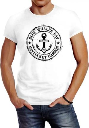 Neverless Print-Shirt Herren T-Shirt Anker Motiv