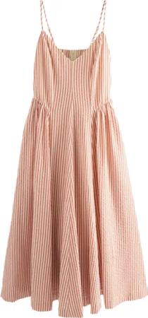 Next Midikleid Strukturiertes Seersucker Midikleid aus