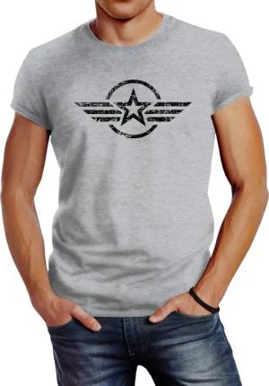 Neverless Print-Shirt Neverless® Herren T-Shirt Airforce