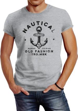 Neverless Print-Shirt Neverless® Herren T-Shirt Anker