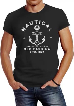 Neverless Print-Shirt Neverless® Herren T-Shirt Anker