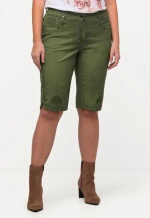 Ulla Popken Bermudas Trachten-Jeansbermuda Mandy Used-Look