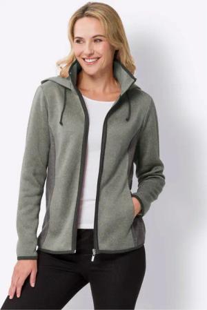 Sieh an! Allwetterjacke Strickfleecejacke
