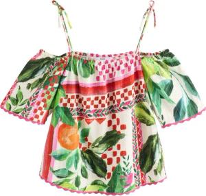 Next Carmenbluse Bardot-Kurzarmoberteil mit Trägern aus