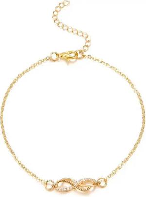 KARMA Fußkette Fußkettchen Infinity silber, gold