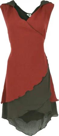 Guru-Shop Longbluse Wickeltunika, Boho Elfentunika mit..