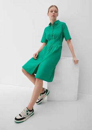 s.Oliver Minikleid Kleid mit Kellerfalten