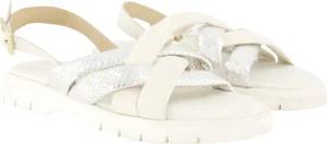 Ulla Popken Leder-Sandaletten Metallic-Optik Weite H