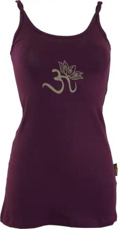 Guru-Shop T-Shirt Yoga-Top aus Bio-Baumwolle OM