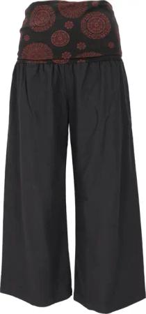 Guru-Shop Relaxhose Weite Marlenehose, Wellnesshose, Yogahose,