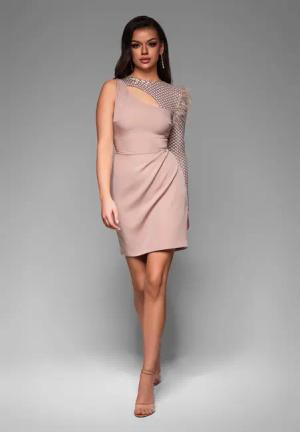 OMBRE Abendkleid Elegantes Minikleid mit asymmetrischem