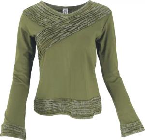 Guru-Shop Longsleeve Langarmshirt Boho-chic, Hare Krishna