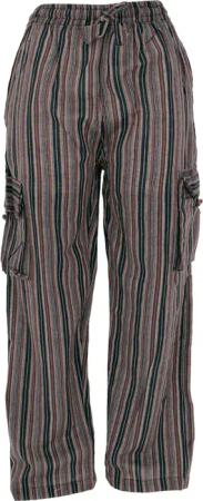 Guru-Shop Relaxhose Gestreifte Yogahose, Unisex Baumwoll-Goa-Hose