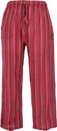 Guru-Shop Relaxhose Gestreifte Yogahose, Unisex Baumwoll-Goa-Hose