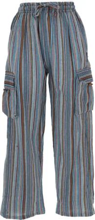 Guru-Shop Relaxhose Gestreifte Yogahose, Unisex Baumwoll-Goa-Hose