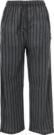 Guru-Shop Relaxhose Gestreifte Yogahose, Unisex Baumwoll-Goa-Hose