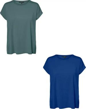 Vero Moda T-Shirt 2er-Pack Einfarbiges Stretch