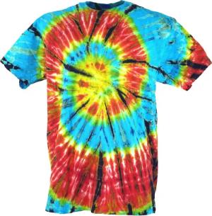 Guru-Shop T-Shirt Batik T Shirt, Herren
