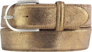 BELTINGER Ledergürtel Damen-Gürtel mit Metall-Optik Echt