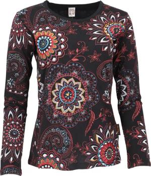 Guru-Shop Longsleeve Besticktes Langarmshirt Hippie chic