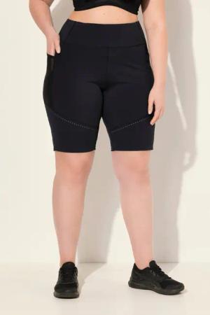 Ulla Popken Leggings Leggings-Shorts schnelltrocknend Lochmuster