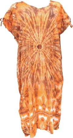 Guru-Shop Midikleid Boho Kaftan, langes Kurzarm